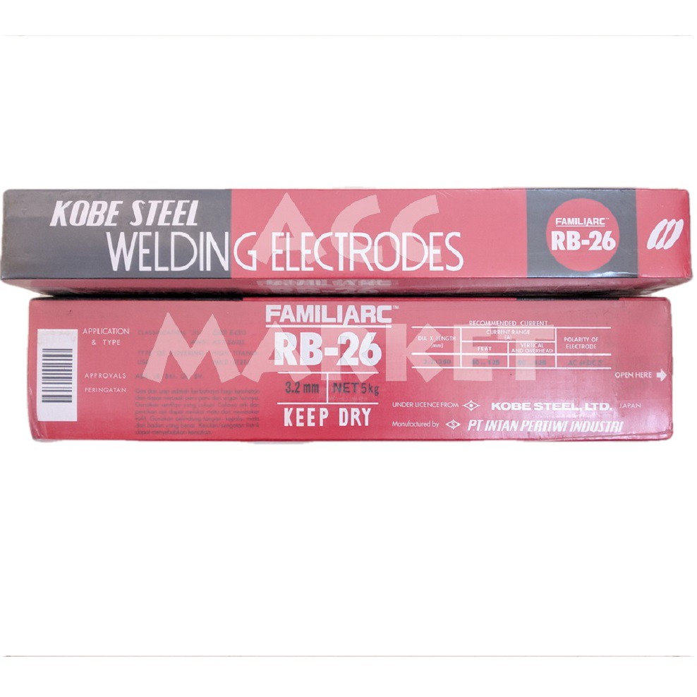 Kawat Las KOBE 5 Kg RB26 3.2 2.6 x 350 mm Listrik Welding