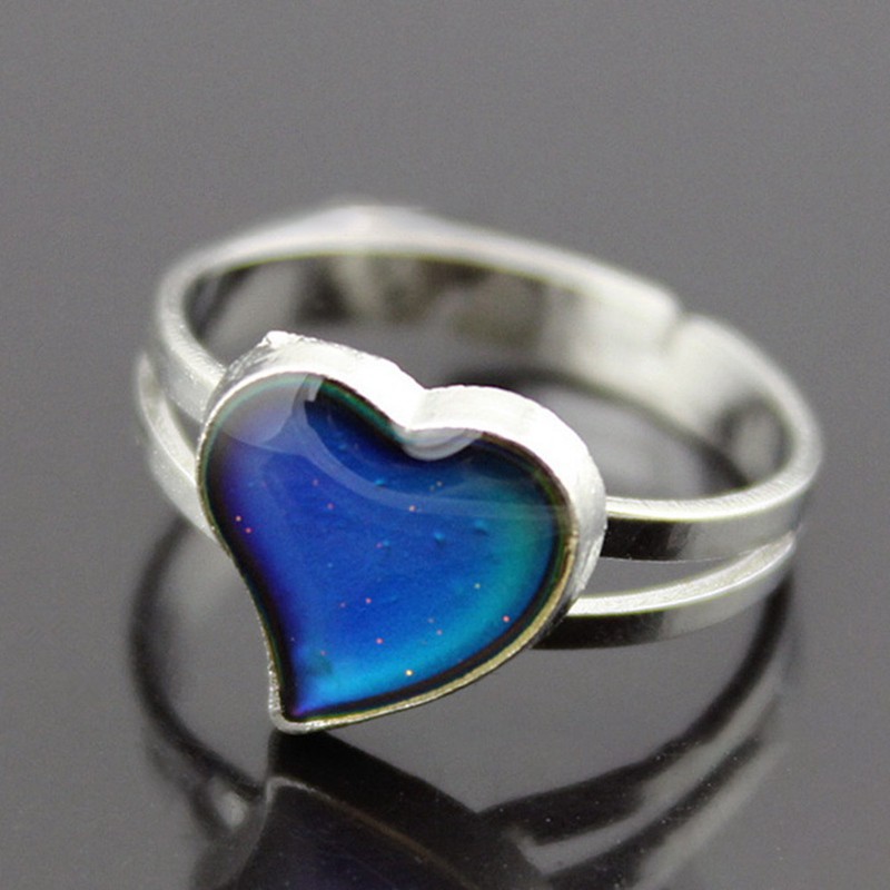 Fancyqube Ladies/Child's Heart Colour Changing Mood Ring Adjustable One Size Fits All