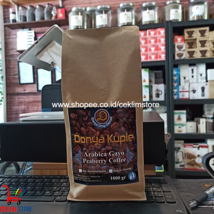 

Kopi Arabika Arabica Gayo Peaberry Coffee 1Kg - Bubuk