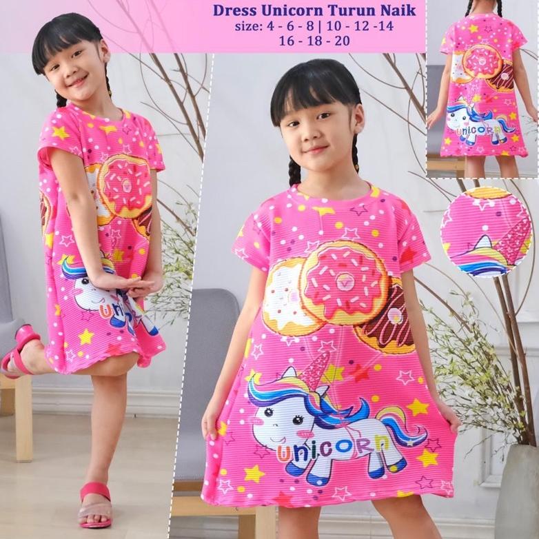 Dress Anak Baju Turun Naik Lagi Viral Tik Tok / Dress Turun Naik Viral Tiktok / Dres Anak Usia 2-7 T