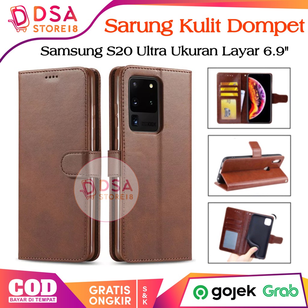 Case Samsung S20 Ultra / Samsung S20 Ultra / Leather Case Flip Cover Wallet Dompet Hp Casing Kulit