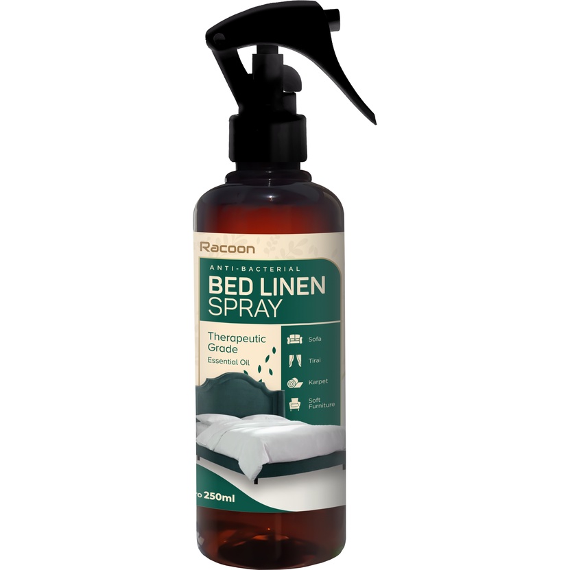 Bed Linen Spray Racoon 250 ml Anti Bakteri dan Tungau Oil pembasmi semprotan kutu