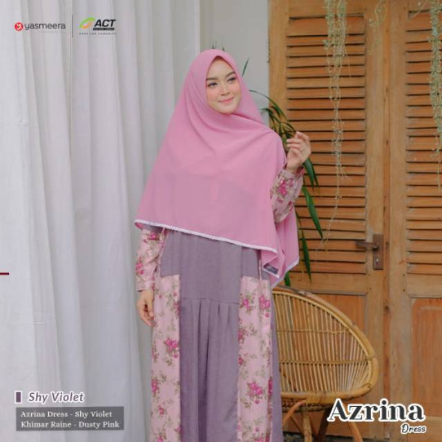 YASMEERA AZRINA GAMIS/DRESS/BAJU PANJANG/BUSUI/Baju pesta Bahan Katun madinah mix Katjep Motif