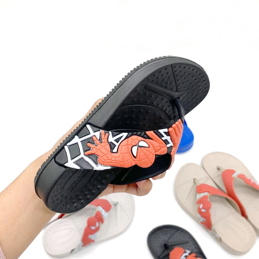 Sandal Anak Laki-Laki Sandal Jepit Bahan Karet Terbaru Simple Karakter Spiderman