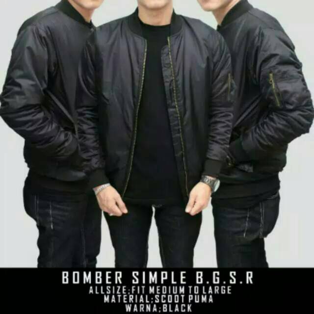 Jaket bomber bgsr polos