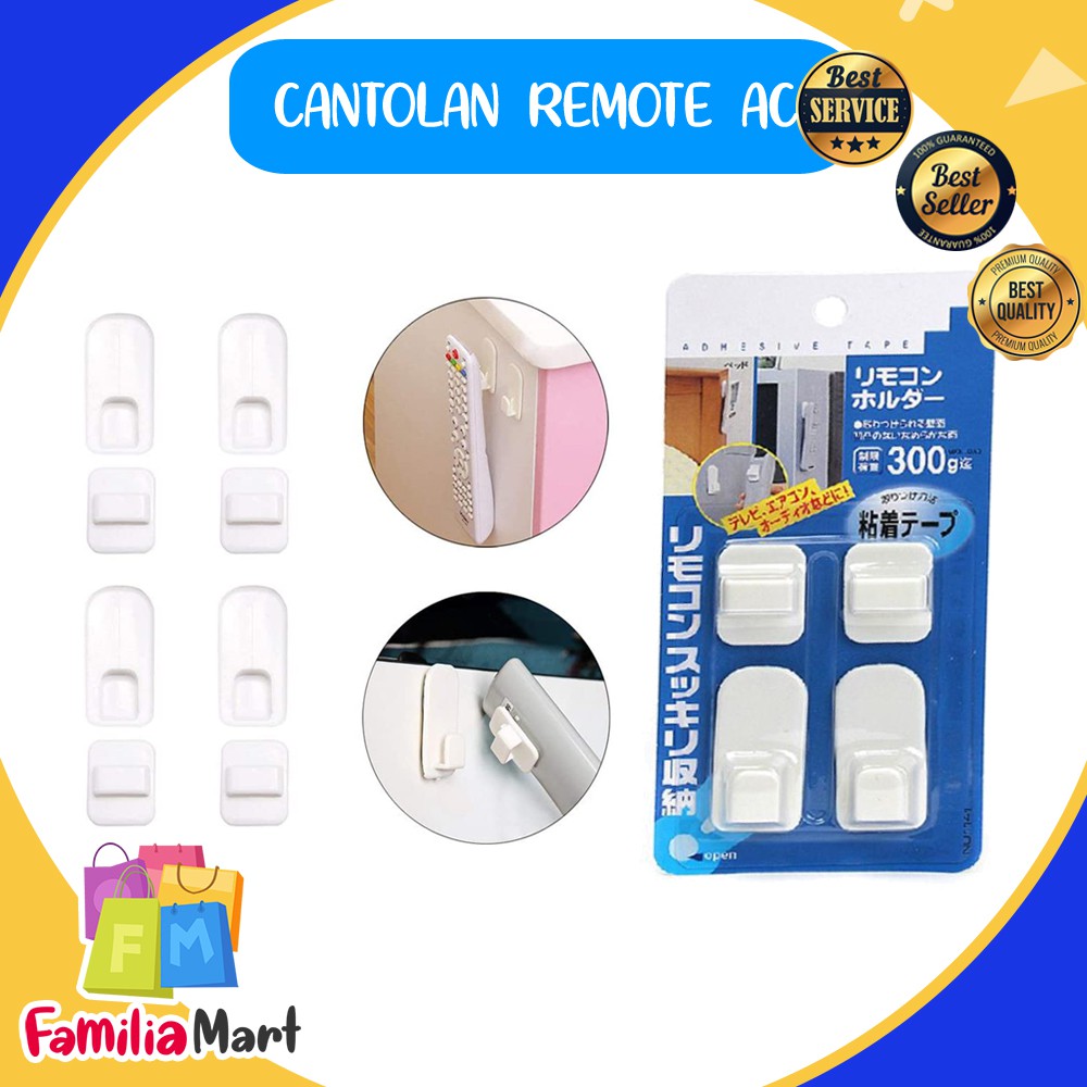 Cantolan Gantungan Pegangan Remote AC TV Wall Suction / Kait Remote Dinding / Remote Control Hanger