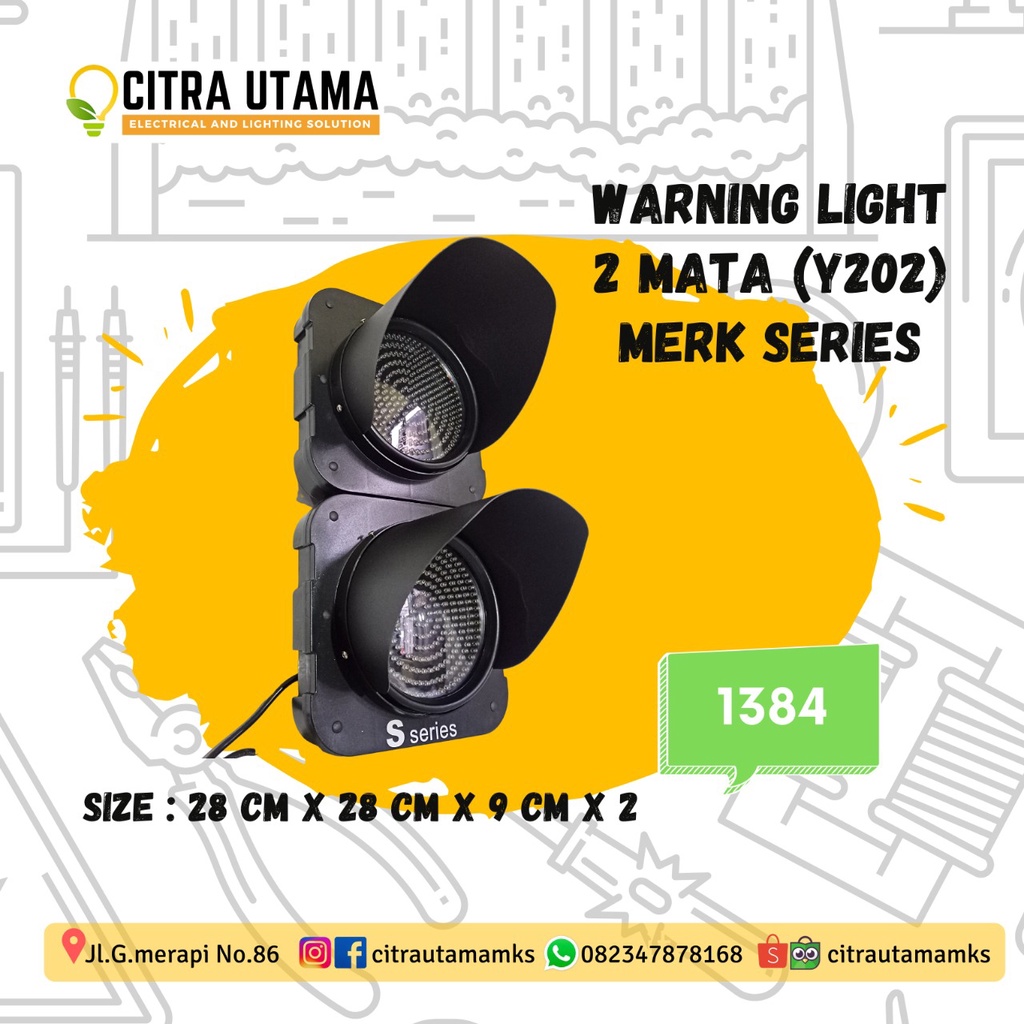 LAMPU JALAN WARNING LIGHT 2 MATA Y202 K1384