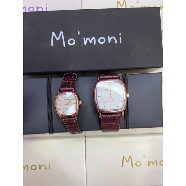 Jam Tangan Couple Kulit Pria and Wanita Polos Fashion RJ58