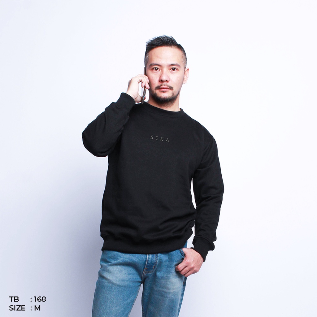 Seka Basics - Sweater Crewneck Logo Black