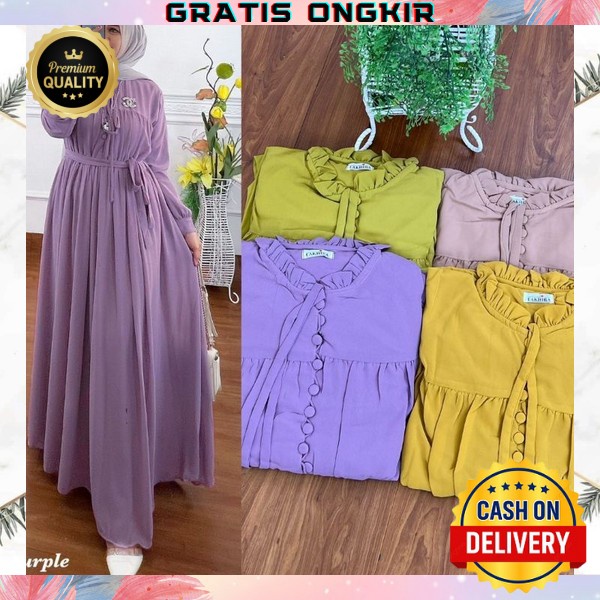 Baju Gamis Terbaru Wanita Kekinian 2023 Budju Games Terfavorit Anak Remaja Gmis Fashion Muslim Perem