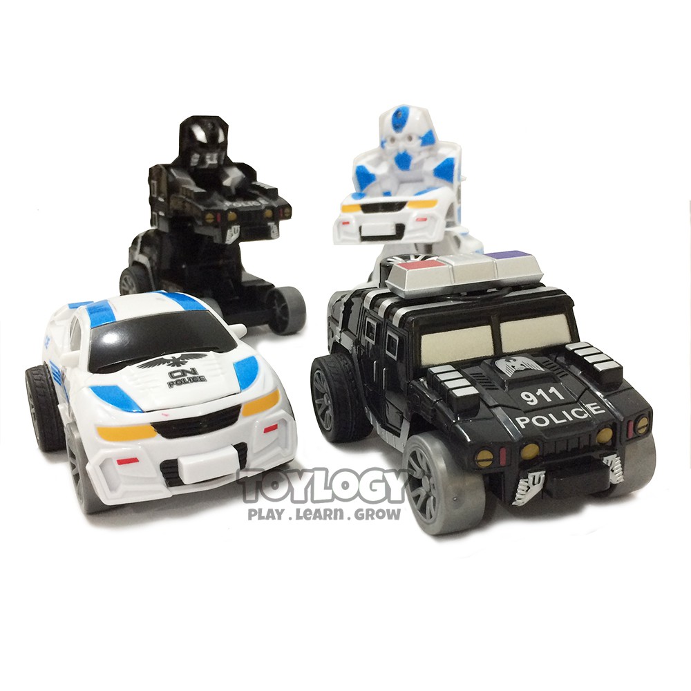 Mainan Robot Deformation 2 Mode Robot Dan Hummer Mobil Polisi