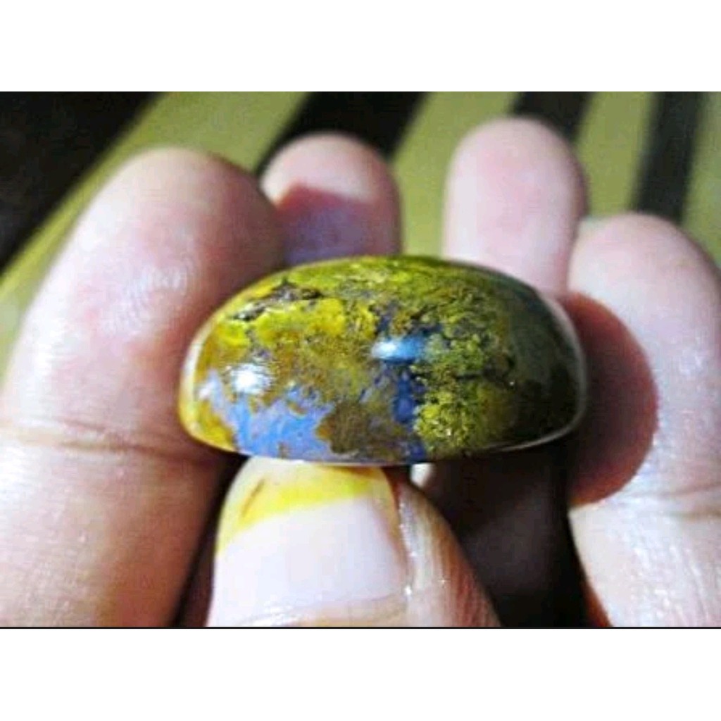 BACAN DOKO batu akik natural bacan doko majiko kembang elektrik size jumbo mumbul 29mm