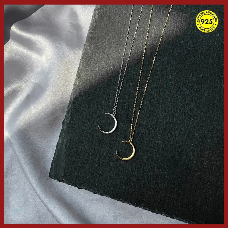 Kalung Emas 18k Bentuk Bulan Untuk Wanita