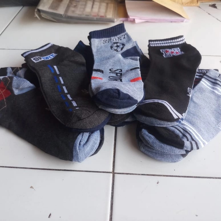 6 PASANG KAOS KAKI MK SPORT/KAOS KAKI PENDEK SEMATAKAKI DEWASA PRIA/WANITA (RANDOM)