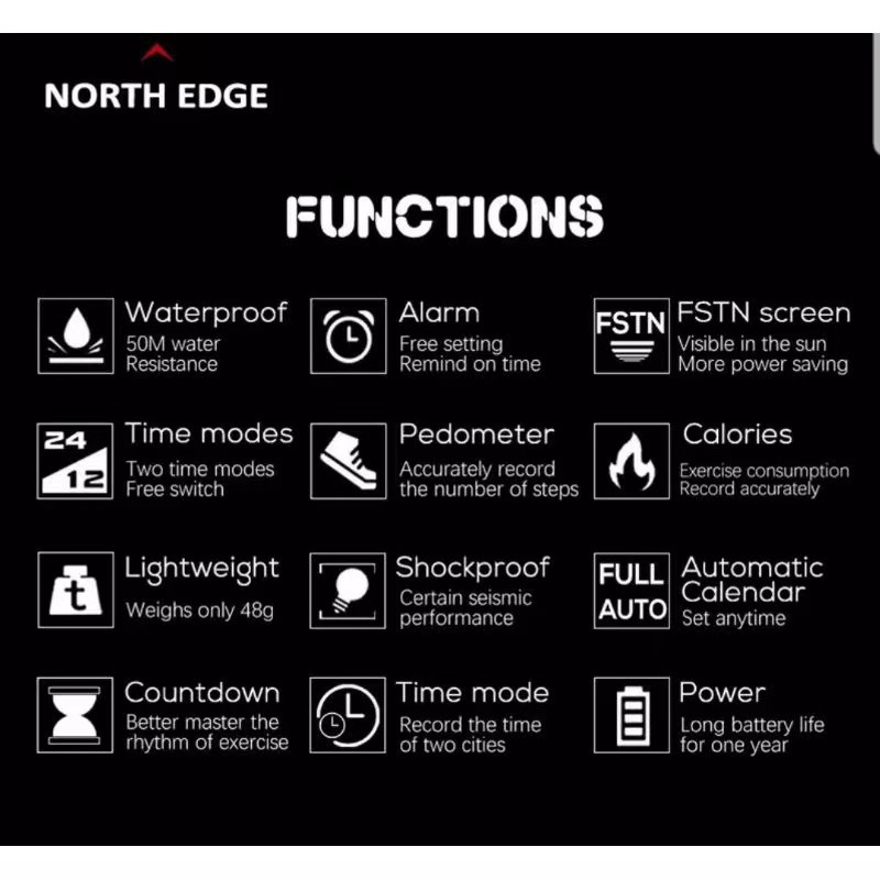 north edge mars northedge Mars jam tangan smartwatch pria wanita ORIGINAL 5ATM