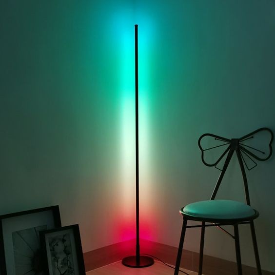 RGB Floor Lamp LED Corner Ikea Standing Lampu Lantai Lampu Hias