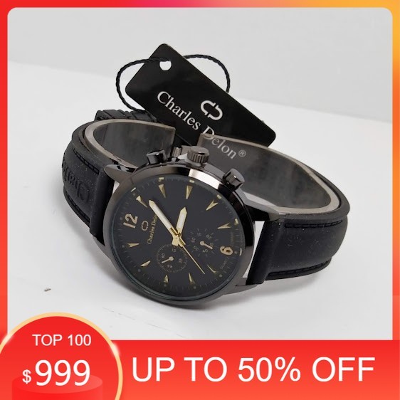 JAM TANGAN ORIGINAL CHARLES DELON CDW5901 LIS GLD WATER RESISTANT