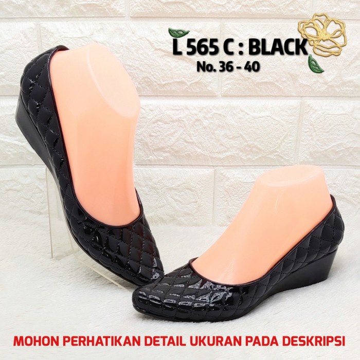 Sepatu Wedges Jelly Wanita Merk Glanzton L565-CPS
