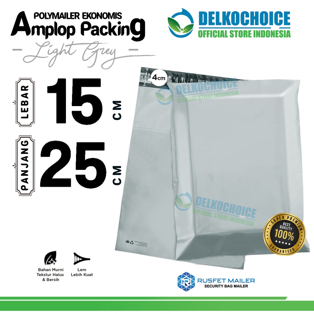 

Polymailer PACK 15x25cm GRAY Amplop Plastik Packing OlShop ABU ABU EKONOMIS