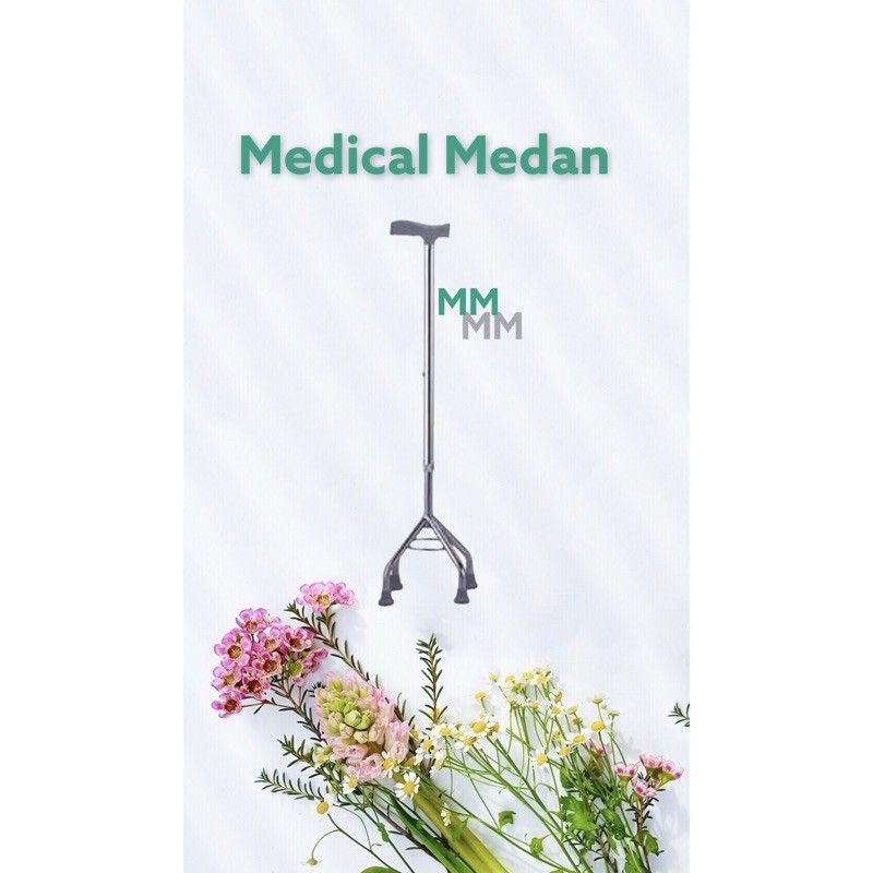 Tongkat 3 tongkat 4 /tongkat kaki empat Gea /Tongkat orang tua