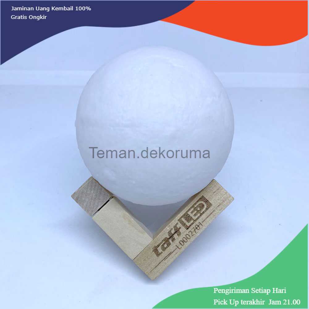 TD-DHA TaffLED Dekorasi Rumah Lampu Tidur Bulan 3D Moonlight 8cm - LD002701