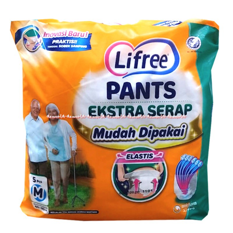 Lifree Popok Celana M 5 Extra Serap Diapers Dewasa Life Free Liffree Hijau M5 Diaper Orang Tua