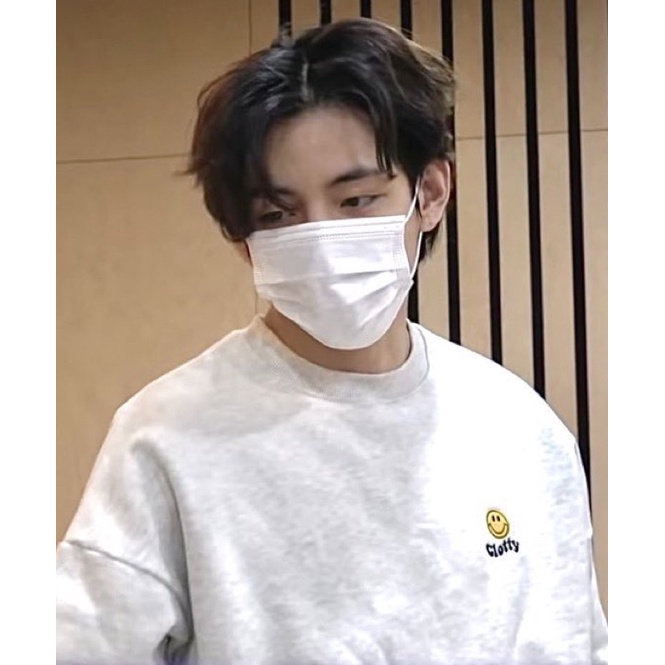 [DP] BTS V TAEHYUNG CLOTTY SMILE WAVE LOGO SWEATSHIRT