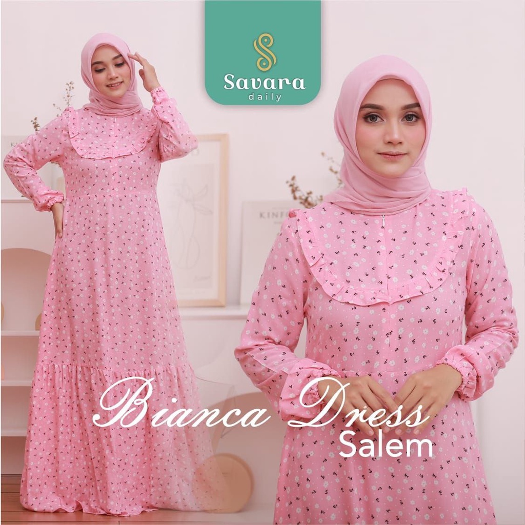 Bianca Dress Ori Savara Daily Bahan Rayon Dior Premium