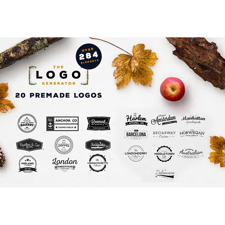 The Logo Generator Bundle  - Photoshop &amp; Illustrator