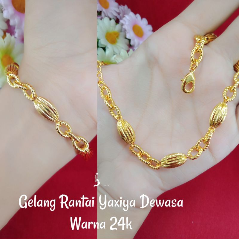 GELANG RANTAI DEWASA KUNING LAPIS EMAS