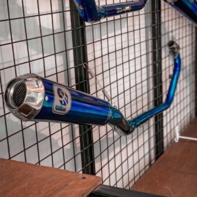 ( ORIGINAL ) KNALPOT VILLAN PRO1 BLUE HEADER BLUE CBR150 R15 CB150 VIXION FU