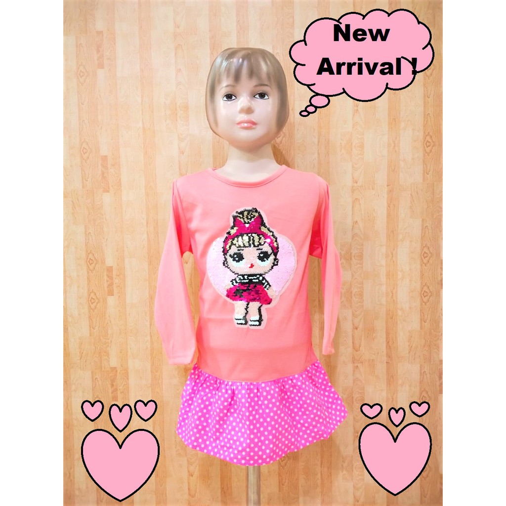 Baju/Tunik Kerut LOL Usap/Baju Tangan Panjang LOL Usap/Baju Murah Usap LOL/Baju Karakter LOL Usap