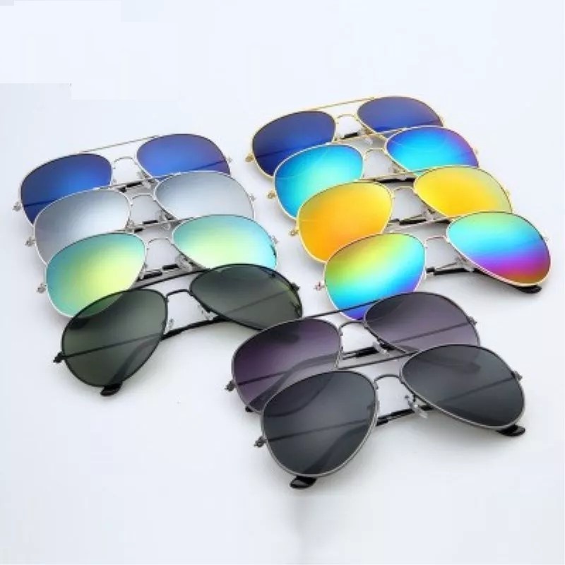 kocikoci,, Kacamata Aviator Kacamata Pria Wanita Fashion Unisex Bahan Metal Anti Silau Debu