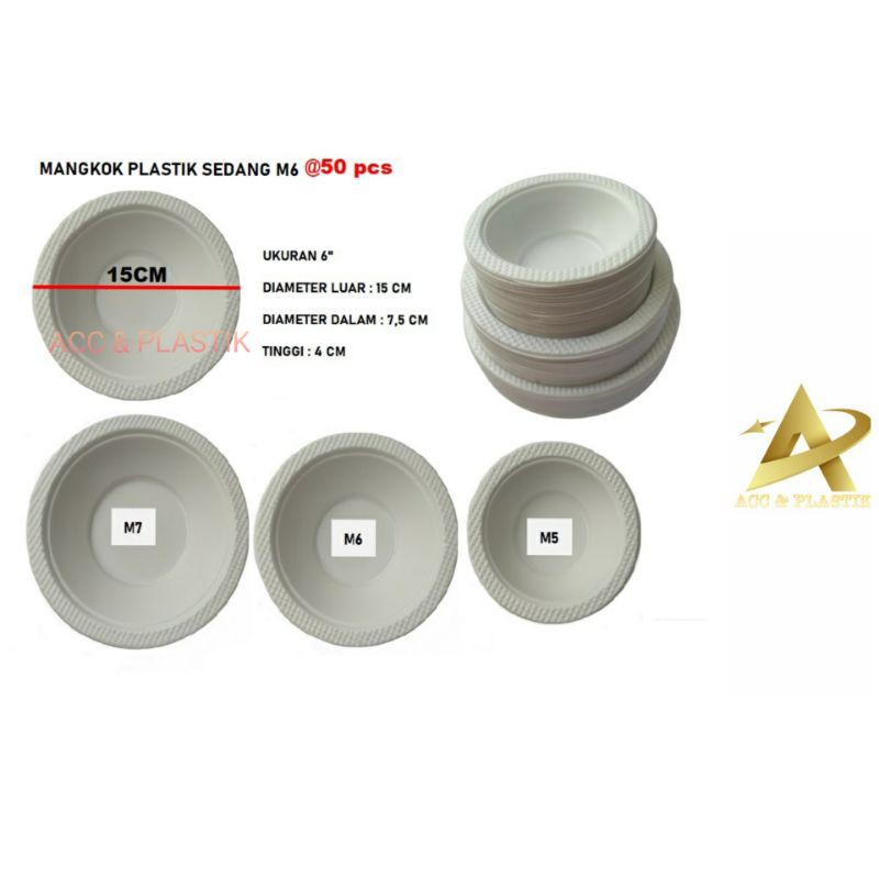 MANGKOK PLASTIK SEDANG M6 @ 50PCS MANGKOK PLASTIK M6 @ 50 PCS