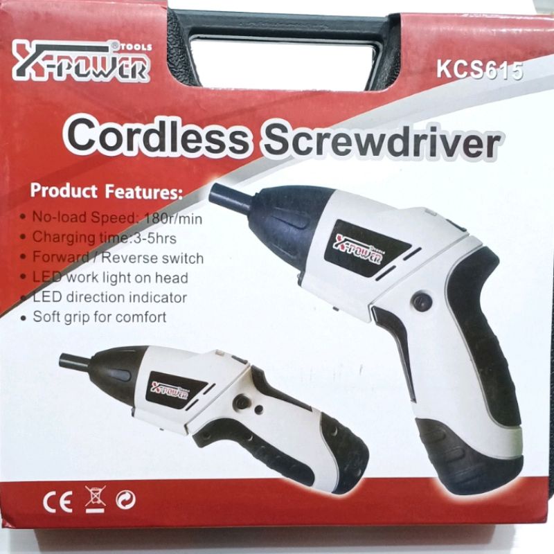 X-POWER CORDLESS SCREWDRIVER Obeng Baterai Cas / Bor Tangan Mini Multifungsi Kerajinan Tangan