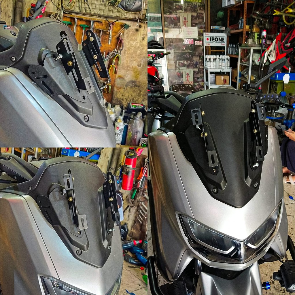 Breket serpo Whindshield Winsil Yamaha Nmax new / breket servo nmax / dudukan spion nmax buat spion
