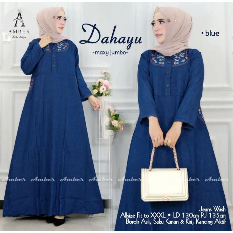 GAMIS JEANS TERBARU 2022 UNTUK WANITA MUSLIMAH DEWASA  BAJU MAXY  KEKINIAN  MODIS DAN TERPOPULER DEN