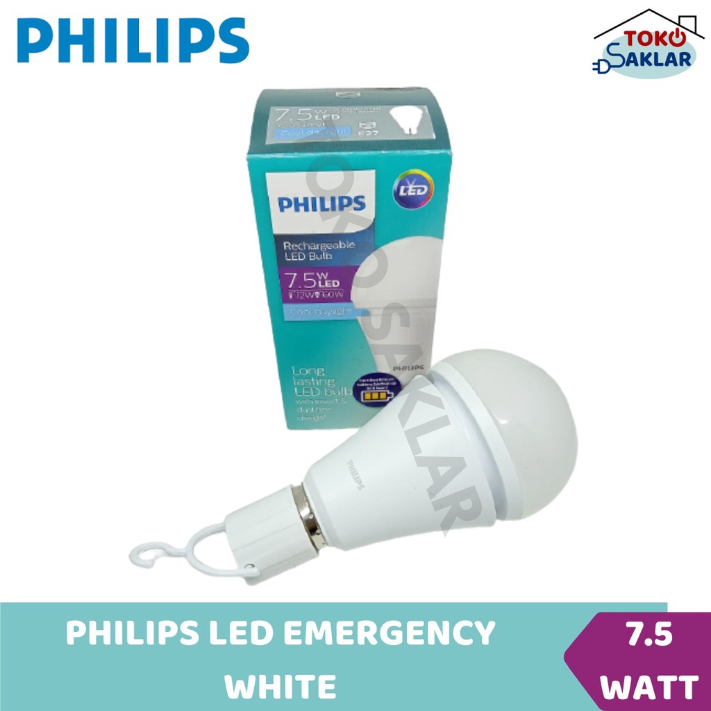 Lampu Emergency Philips 7.5W Lampu Darurat Putih