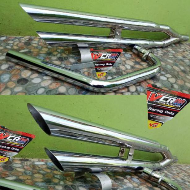 Knalpot japstyle chopper megapro - gl - scorpio - binter - cb Japstyle custom chopper double runcing