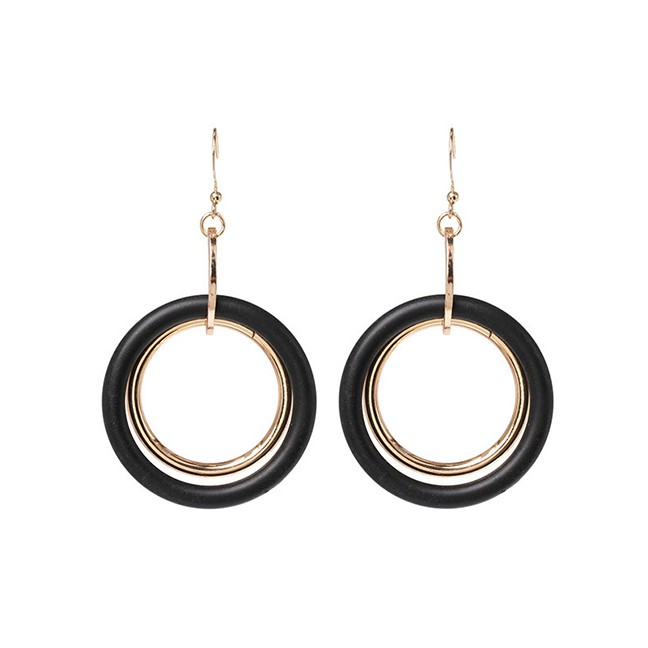 LRC Anting Gantung Fashion Circle Earrings F4601XX