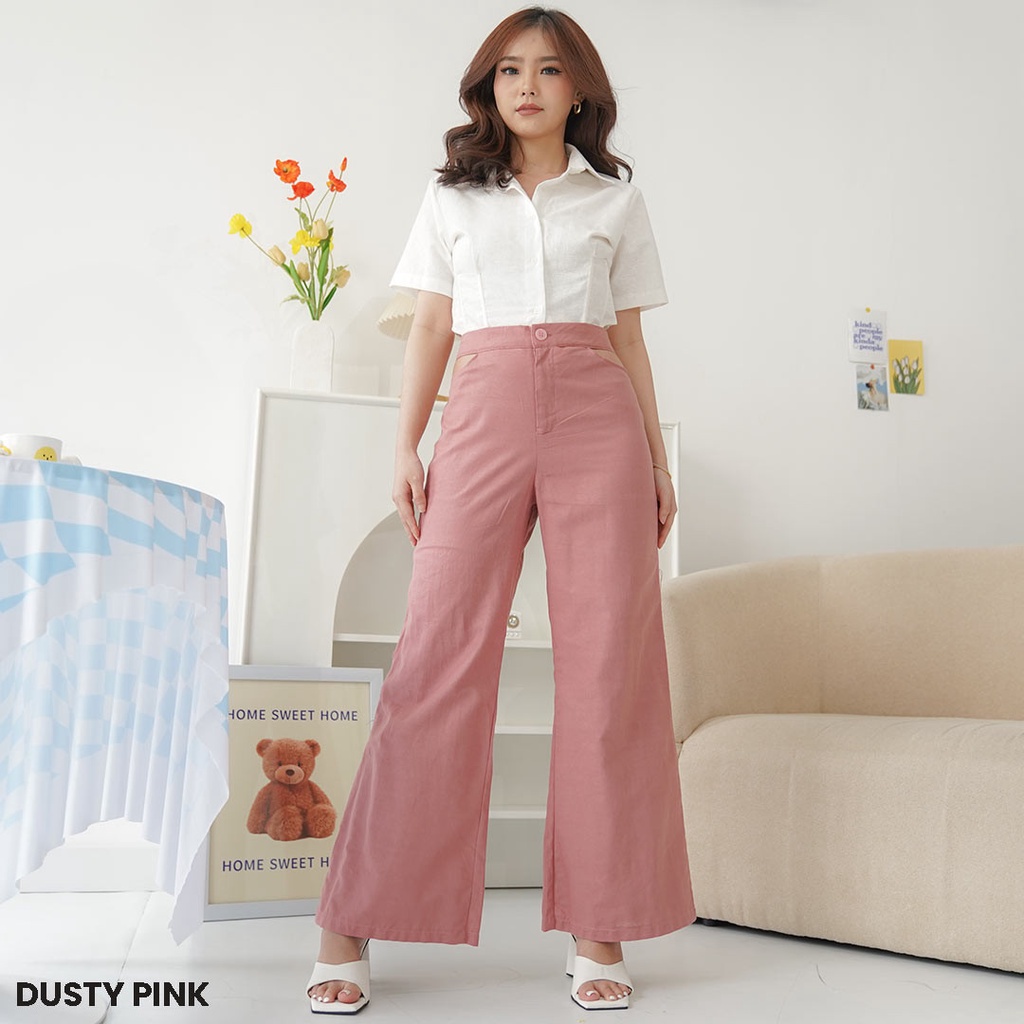 Celana Panjang Multiway Cotton Rami Kulot Bawahan Wanita
