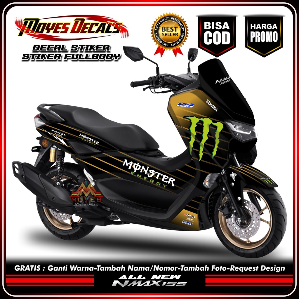 TERBARU Stiker Decal Motor NMAX 155 2019 Full - Body Hayabusa Biru Merah Terlaris..