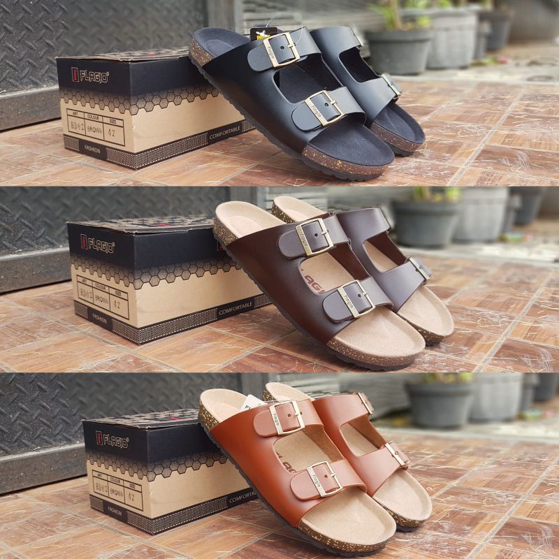 COD sendal homyped pria sandal slop jepit homyped sendal pria kulit sendal lebaran pria