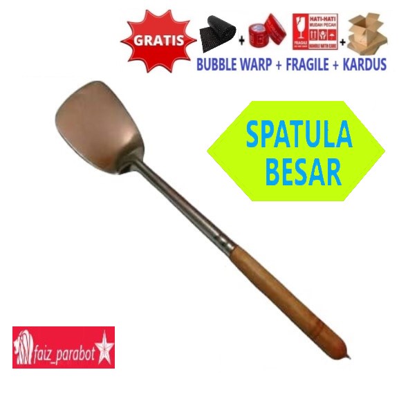 Susruk-Spatula ASUSRUK PR stainless gagang kayu murah / sutil / sodet