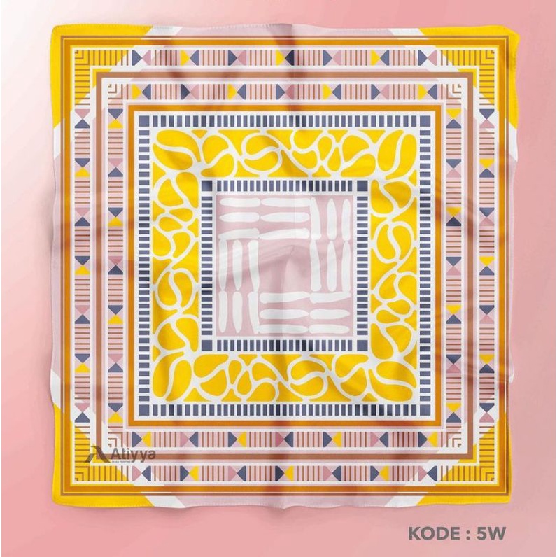 Design 5W Hijab printing custom nama logo brand sendiri bahan voal signature jilbab kerudung voal mo