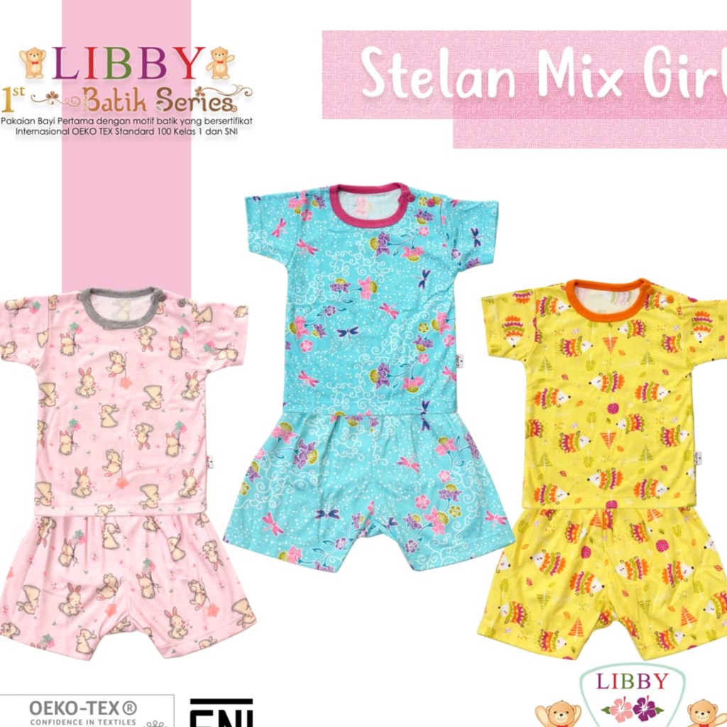 LIBBY MURAH SETELAN PIYAMA OBLONG KECIL PENDEK SML