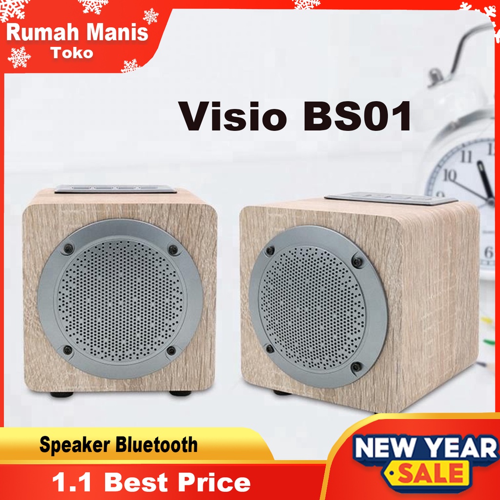 【COD】Speaker Bluetooth Portabel VISIO BS01 Mini Super Bass Audio | Portable Bluetooth Speaker