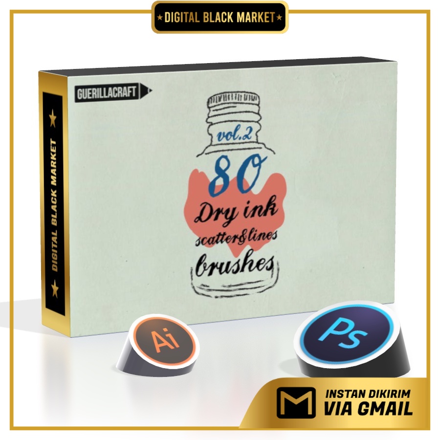 Dry Ink Brushes For Illustrator Vol 2