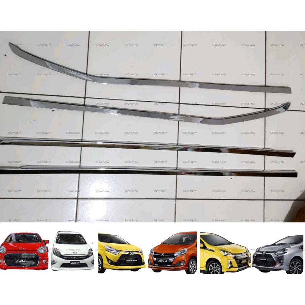 List Kaca Samping Agya Ayla 2013 2016 2017 2020 2022 GR SPORT TRD Chrome