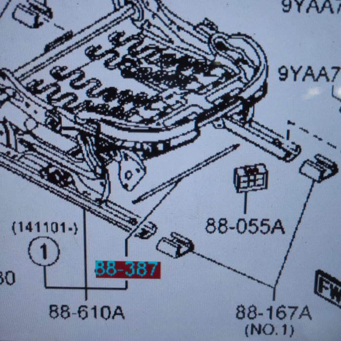 Mazda Genuine Parts kawat Jok depan kanan Mazda CX5